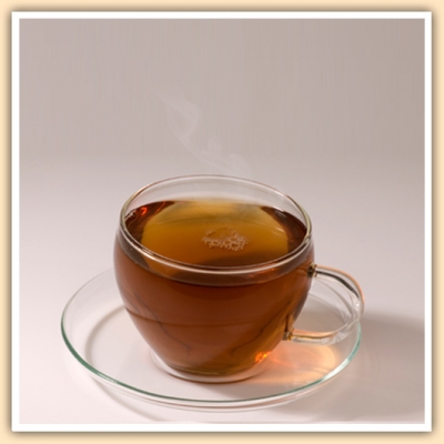 Schwarzer Tee mit Maracuja Tasse